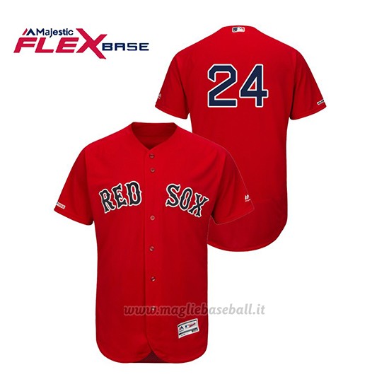 Maglia Baseball Uomo Boston Red Sox David Price 150th Aniversario Patch Autentico Flex Base Rosso